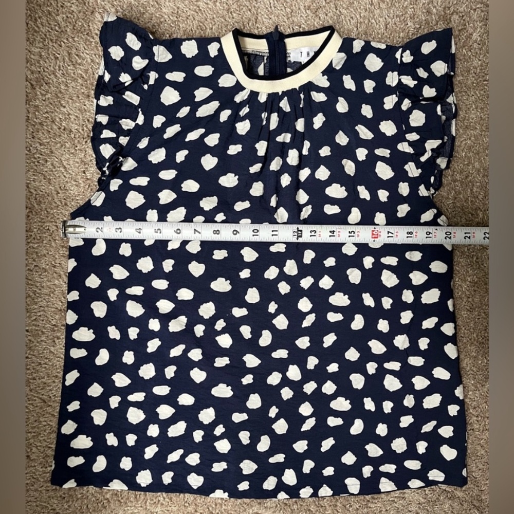 Thml Cute Navy And White Top With Flutter Sleeves… - image 7